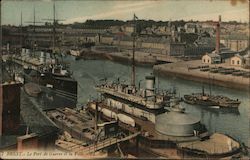 BREST - Le Porte de Guerre et la ville Postcard