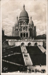 Basilique du Sacre-Coeur et Nouveaux Jardins Postcard