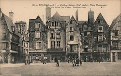 Tours - Old Houses ( XV th Century) Plumereau Place France Postcard Postcard Postcard