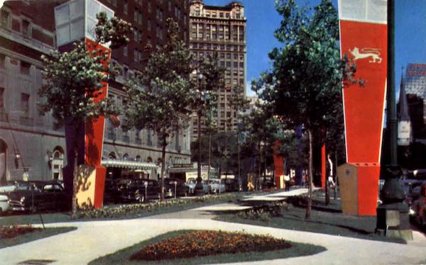 Washington Boulevard And The Statler Hotel Detroit Michigan