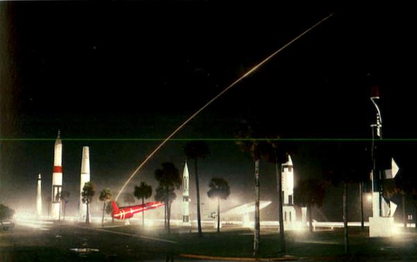 Missile Streaking From Launch Pad Space & Rockets