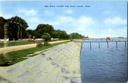 Sea Wall Along The Gulf Coast Mississippi Postcard Postcard