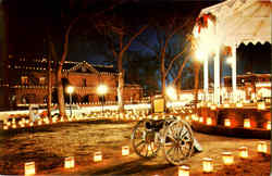 Christmas Luminarios, Old Town Plaza Postcard