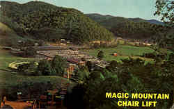 Magic Mountain Chair Lift, Tweetsie Railroad Blowing Rock, NC Postcard Postcard