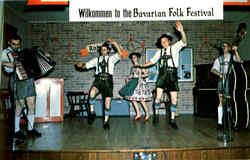 Wilkommen To The Bavarian Folk Festival Dancing Postcard Postcard