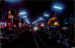 AV. JUAREZ DE NOCHE, Ciudad Juarez Postcard