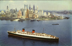 Cunard R.M.S Queen Elizabeth Postcard