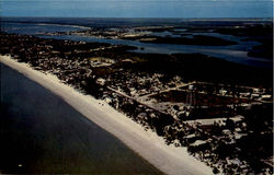 Aerial view of Fort Myers Beach, Tropical Estero Island Florida Postcard Postcard