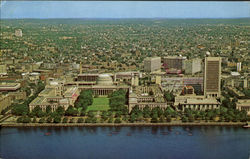 Air view of Massachusetts Institute of Technology and The Charles River Basin Postcard