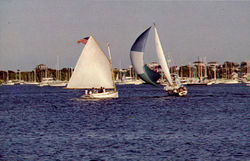 New Harbor Block Island, RI Postcard Postcard