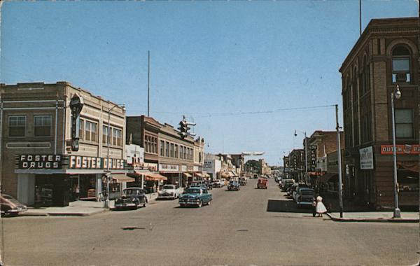 Main Street Looking East Miles City Montana