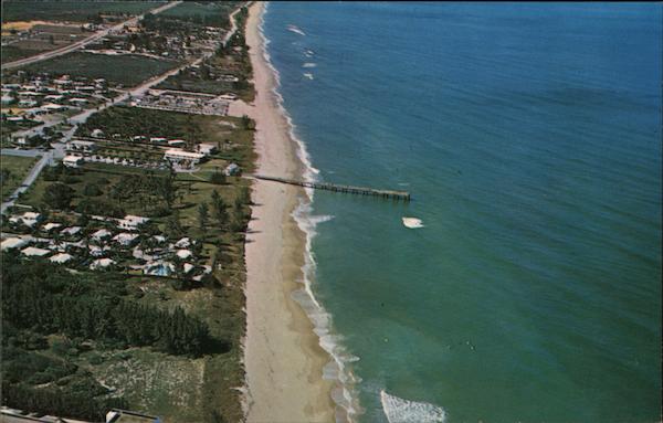 Air View of Juno Beach and Fishing Pier Florida