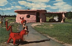 Flintstone's Bedrock City Postcard