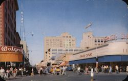 Central Avenue at Washington Streets Postcard