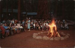 Evening Campfire Sequoia National Park Postcard