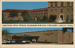 Greetings from Texas Technological College Lubbock, TX Postcard Postcard Postcard