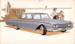 1960 Ford Fairlane Town Sedan, T&W Motors, Inc. Postcard