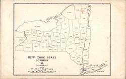 New York State Counties Postcard Postcard Postcard
