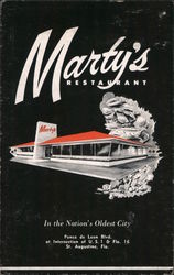 Marty's Restaurant Postcard