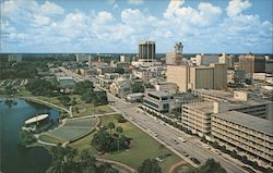 A View of lake Eola's Bandshell and Downtown Postcard