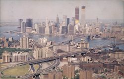 Aerial View of Lower Manhattan and a Section of Brooklyn New York Postcard Postcard Postcard