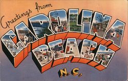 Greetings from Carolina Beach, North Carolina Postcard Postcard Postcard