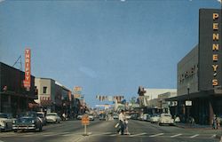 Valley Boulevard, Central Business District El Monte, CA Postcard Postcard Postcard