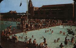 Pools at West Bathhouse, Jones Beach Postcard