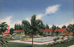 Lewis Palm Park Motel Postcard