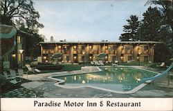 Paradise Motor Inn & Restaurant Bennington, VT Postcard Postcard Postcard