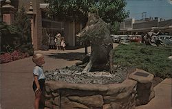 Wild Boar Good Luck Fountain Postcard