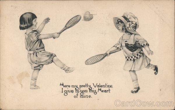 Children Playing Tennis with Heart