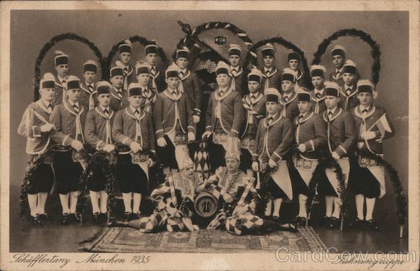 Schafflertanz, Munchen, 1935 Folk dance group Munich Germany
