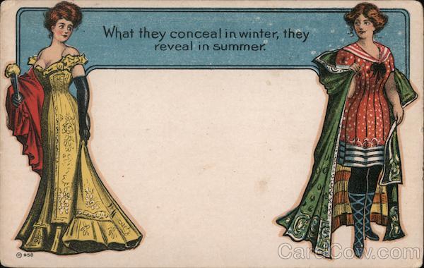 Women's summer and winter dress: What they conceal in winter, they reveal in summer