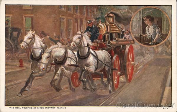 The Bell Telephone Gives Instant Alarms Advertising