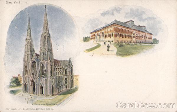 Drawing of St. Patricks Cathedral, New York City, NY