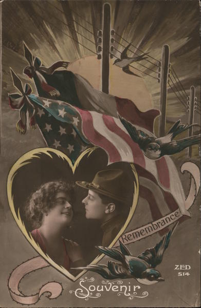 Woman and Soldier: Remembrance Souvenir World War I