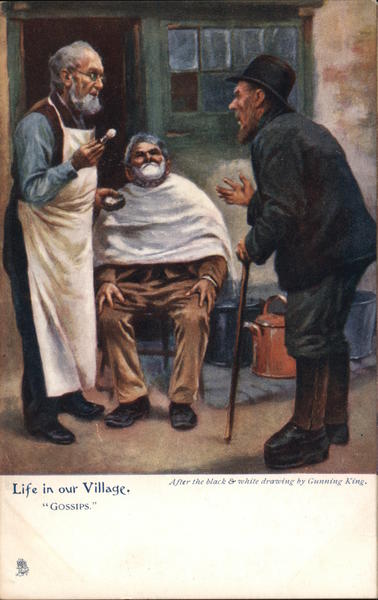 Barber Shop Gossip: Life In Our Village Tuck's Oilette Series