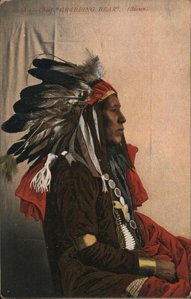 Chief Grabbing Bear Native Americana