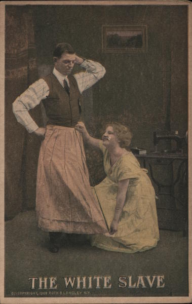The White Slave: Husband in Apron Comic