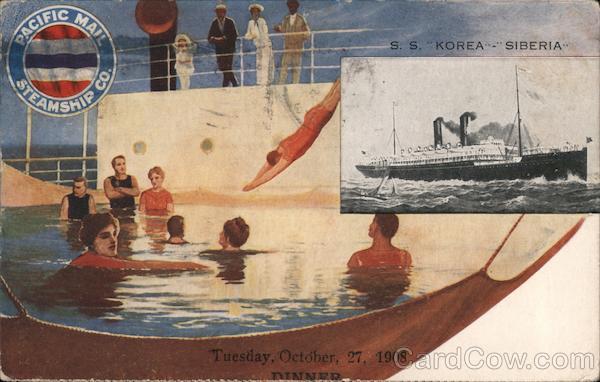 Swimming pool on board the S.S. Korea-Siberia Steamers