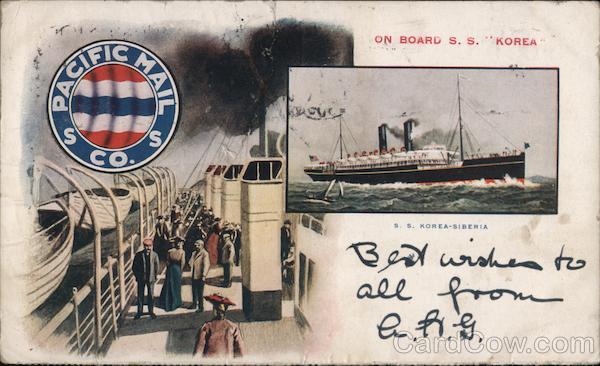 On Board S.S. Korea Steamers