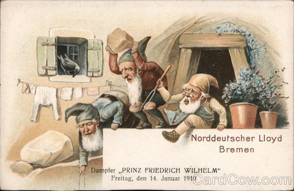 Three gnomes - Norddeutscher Lloyd Bremen Fantasy