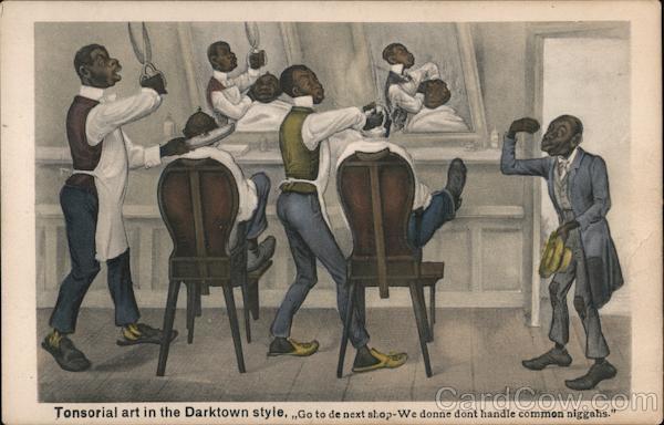 Tonsorial Art in the Darktown Style Black Americana