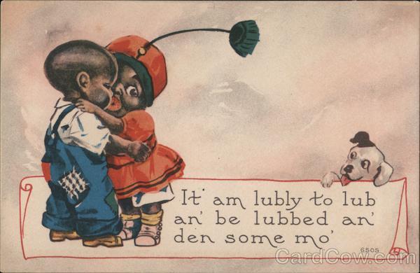 Little Black Kids Embracing I Lub You Black Americana