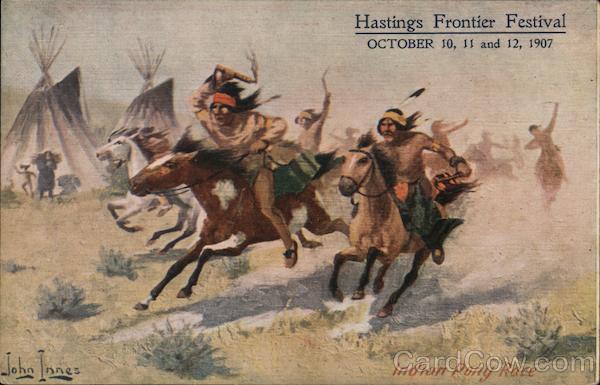 Native Americans Racing Horses Native Americana