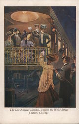 The Los Angeles Limited, Leaving the Wells Street Station, Chicago Trains, Railroad Postcard Postcard Postcard