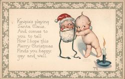 Kewpie's Playing Santa Claus Postcard