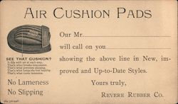 Air Cushion Pads, Revere Rubber Co. Postcard