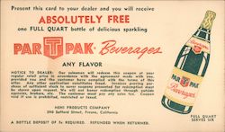 Nehi Products Company, Fresno, California, Par-T-Pak Beverages Postcard